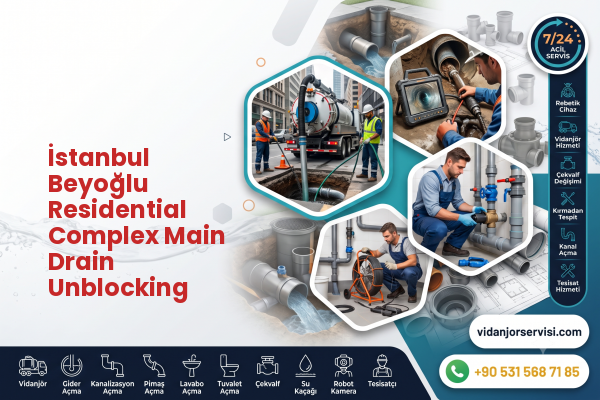 İstanbul Beyoğlu Residential Complex Main Drain Unblocking