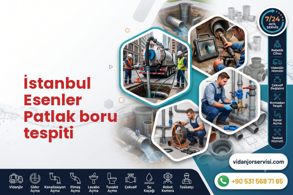 İstanbul Esenler Patlak boru tespiti