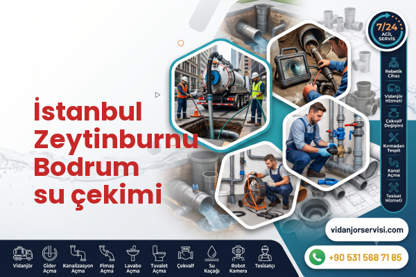 İstanbul Zeytinburnu Bodrum su çekimi