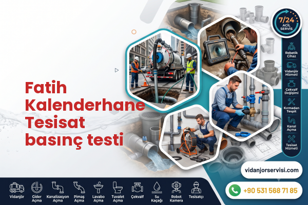 Fatih Kalenderhane Tesisat basınç testi